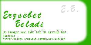 erzsebet beladi business card